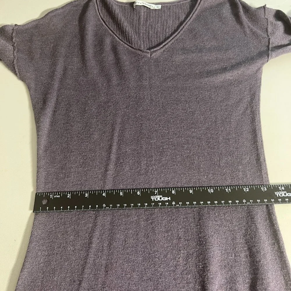 My Tribe Tunic Sweater Womens Small Gray Alpaca Wool Asymmetrical Long‎ Sleeve